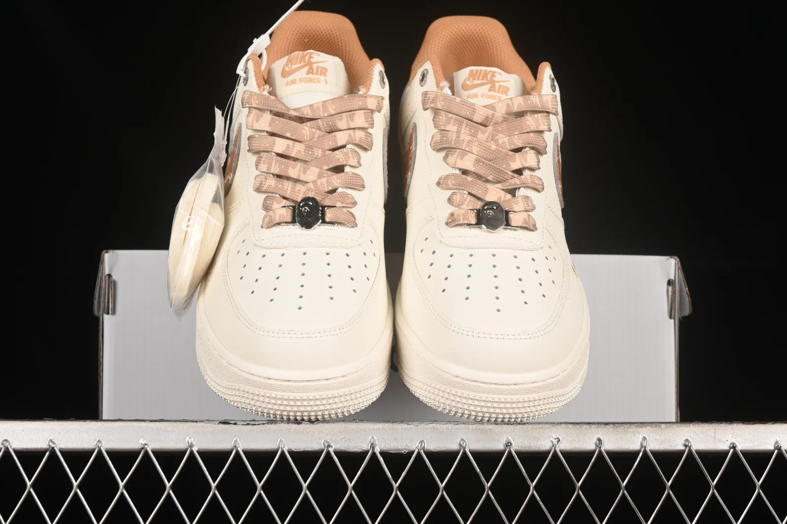 Nike Air Force 1 07 Low BAPE Grey Brown Metallic Gold PF9055-762