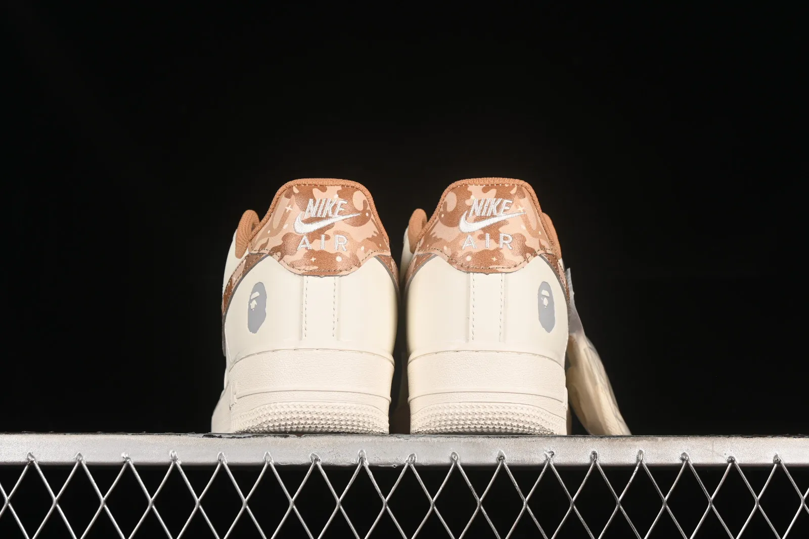 Nike Air Force 1 07 Low BAPE Grey Brown Metallic Gold PF9055-762