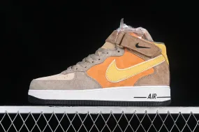 Nike Air Force 1 07 Mid Brown Orange Black CG9908-105