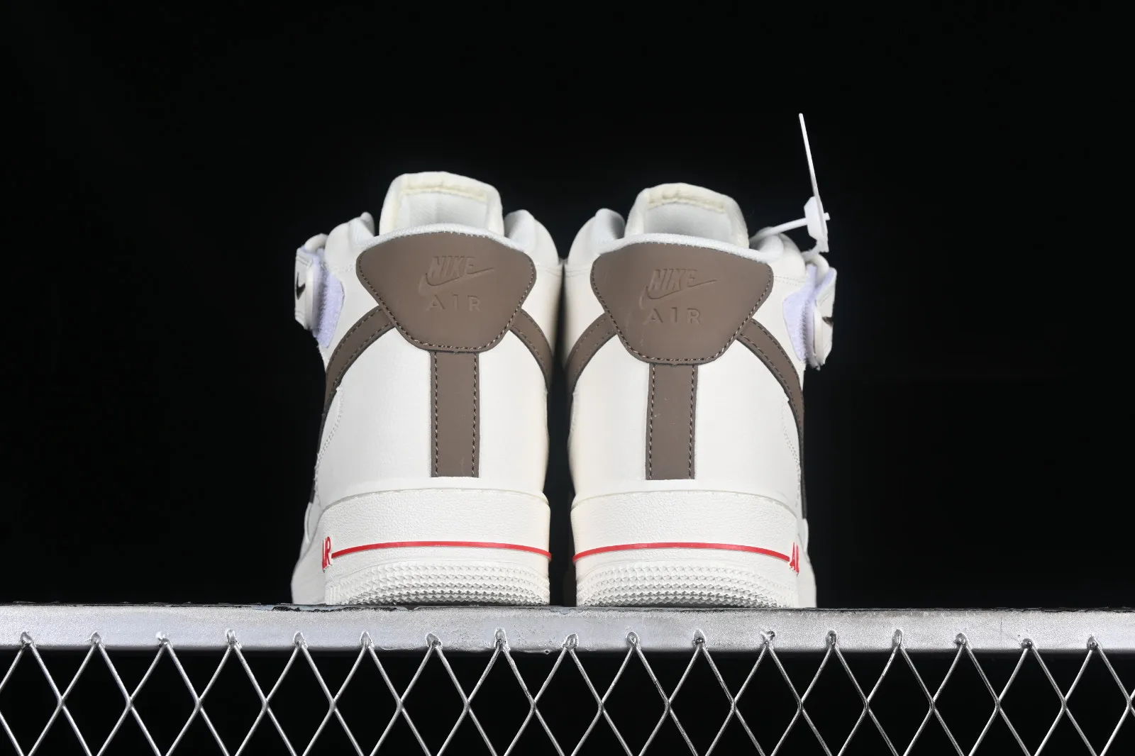 Nike Air Force 1 07 Mid Off White Dark Brown Red 808123-996