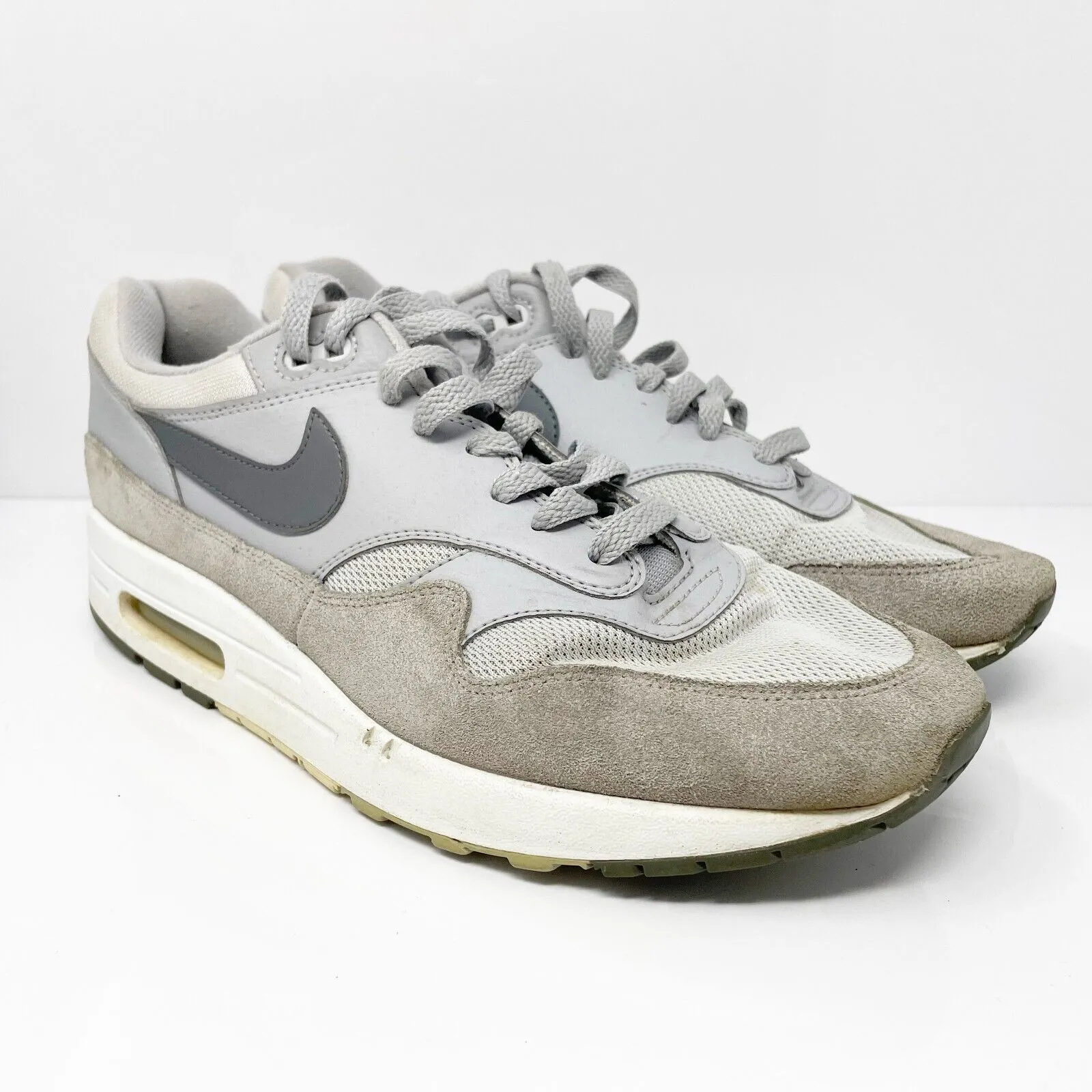 Nike Mens Air Max 1 AH8145-013 Gray Running Shoes Sneakers Size 11