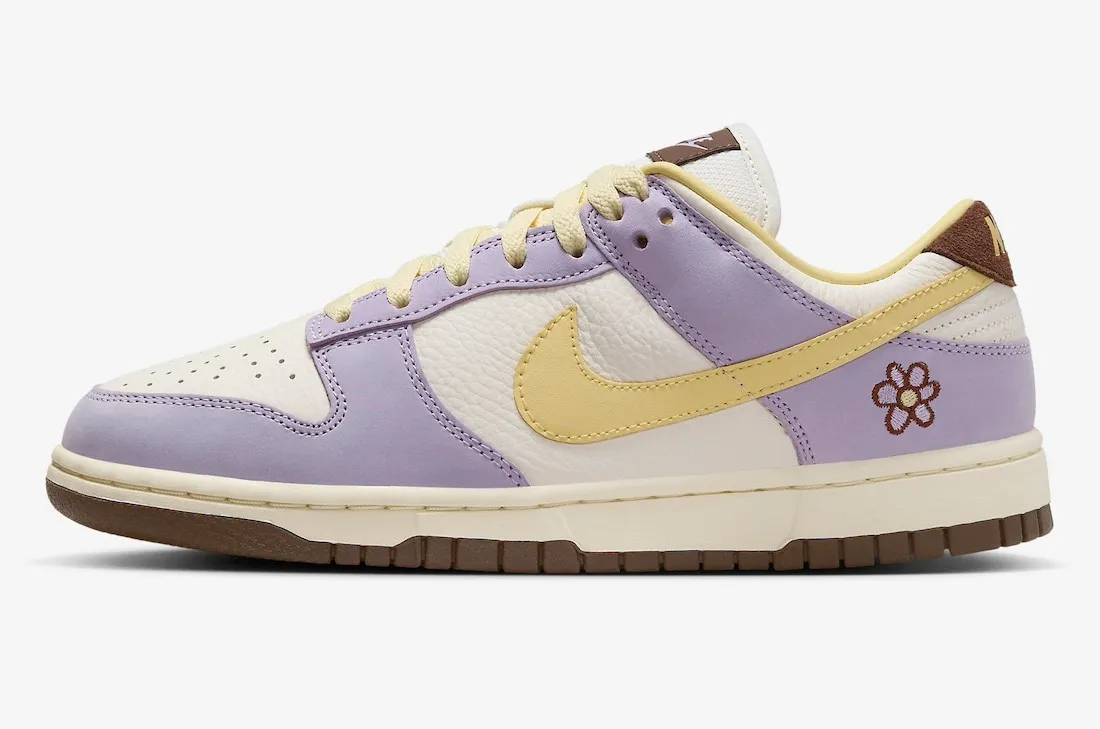 Nike SB Dunk Low Premium Lilac Bloom Soft Yellow Sail Baroque Brown FB7910-500