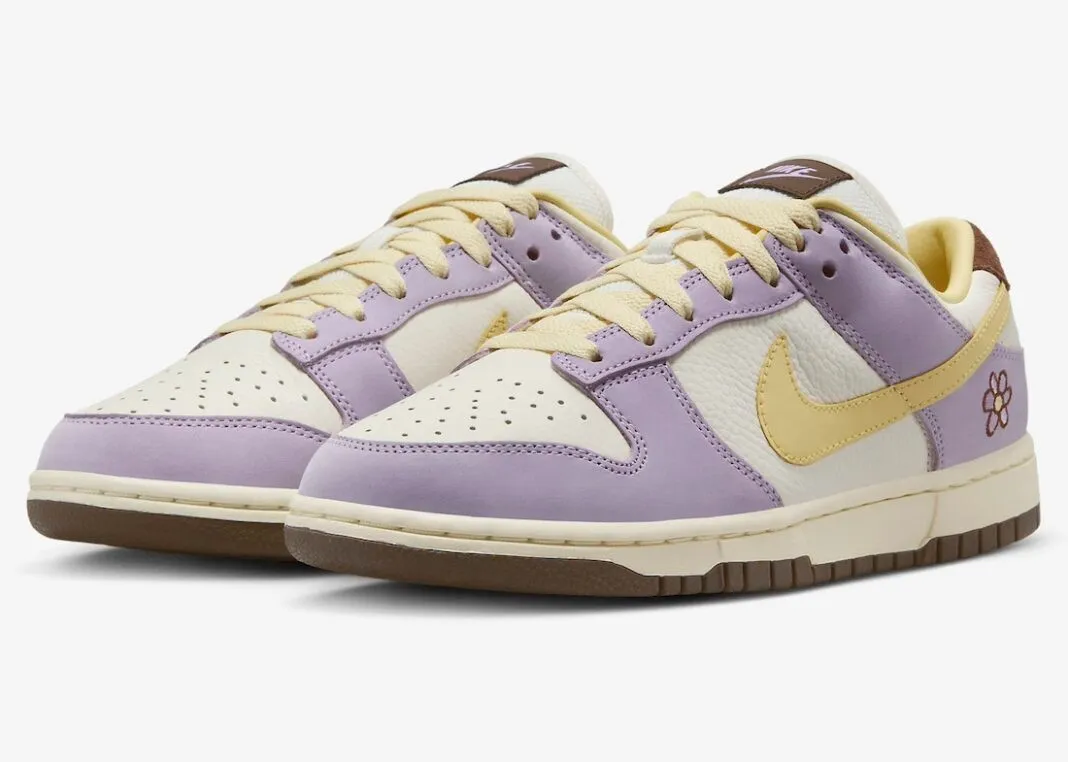 Nike SB Dunk Low Premium Lilac Bloom Soft Yellow Sail Baroque Brown FB7910-500