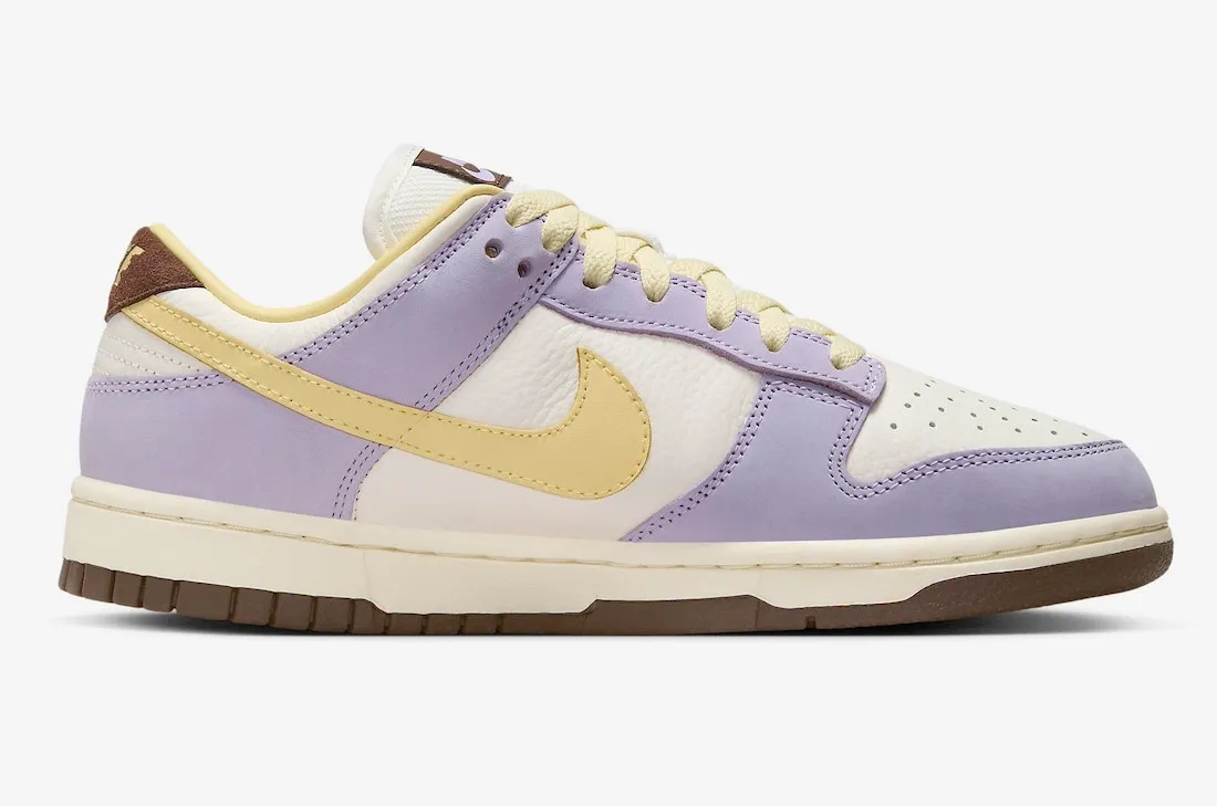 Nike SB Dunk Low Premium Lilac Bloom Soft Yellow Sail Baroque Brown FB7910-500