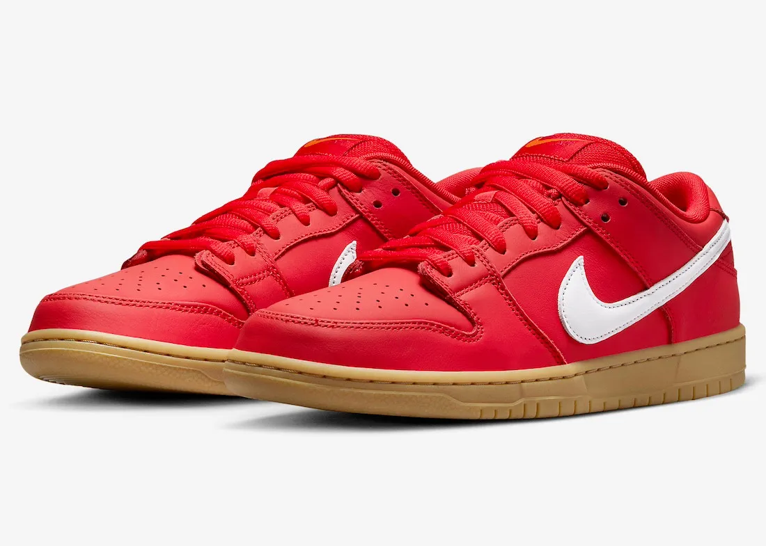 Nike SB Dunk Low University Red Gum Light Brown FJ1674-600