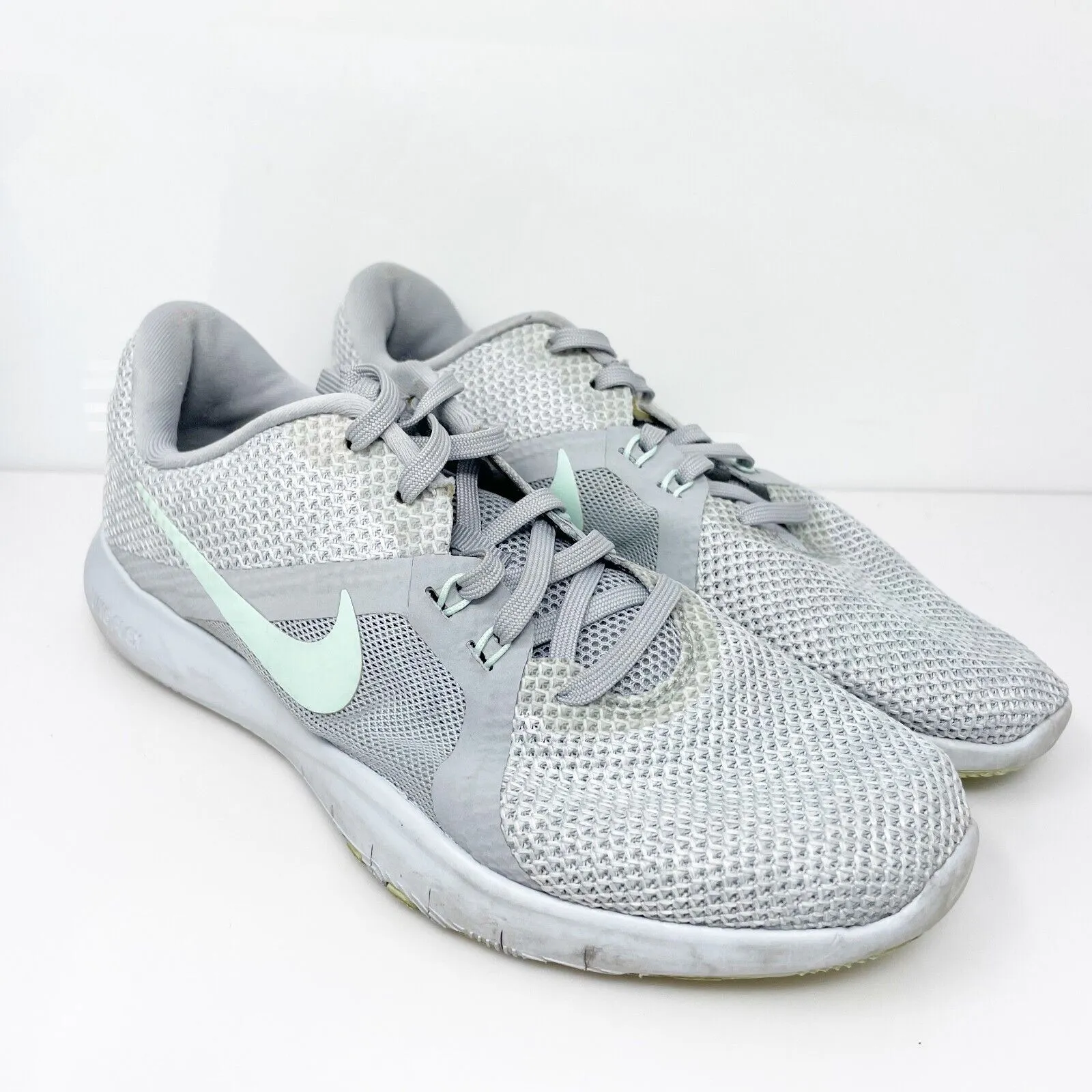 Nike Womens Flex Trainer 8 AJ8168-003 Gray Running Shoes Sneakers Size 7.5 W