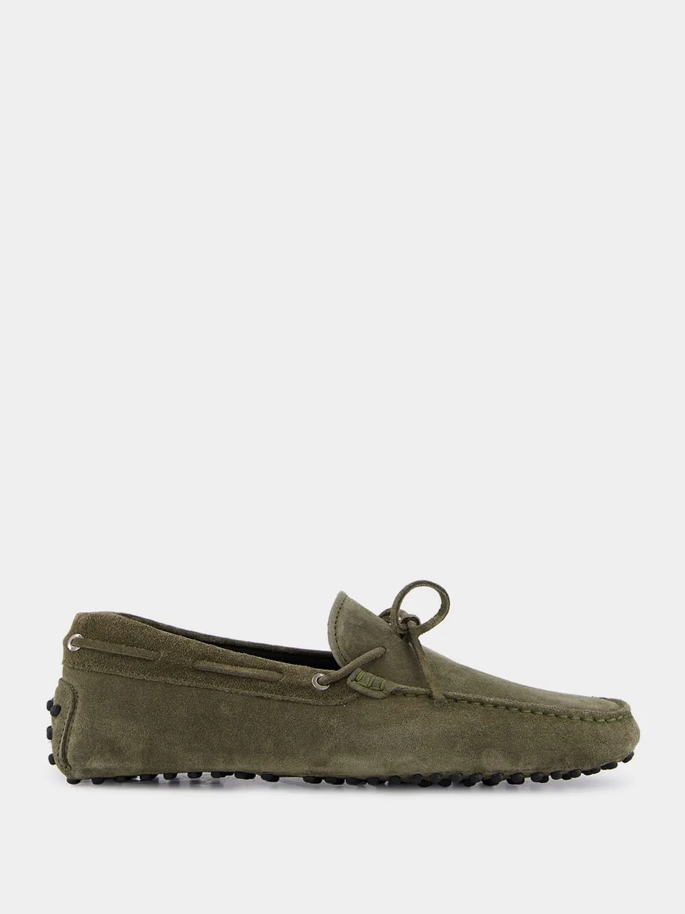 Olive Suede Loafers