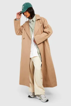 Oversized Raglan Sleeve Trench Coat