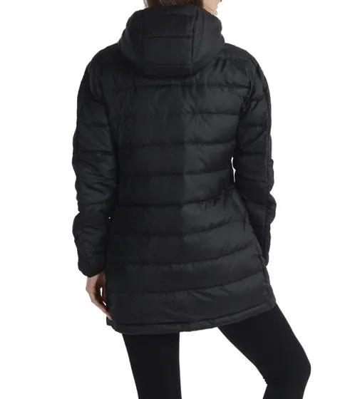 Parka de plumón de mujer adidas Essentials 3-Stripes Light Hooded chaqueta de entretiempo repelente al agua HZ4428 negro