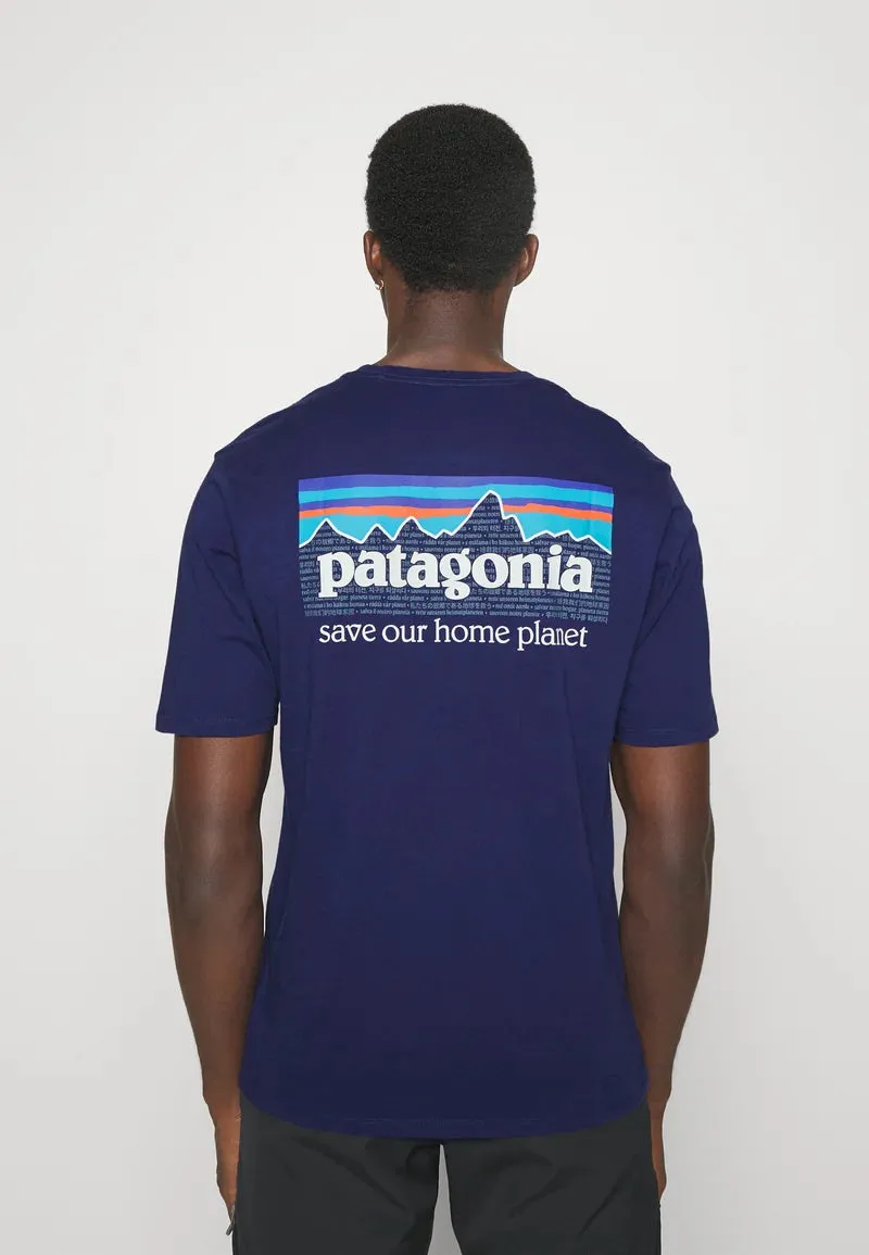 Patagonia Men's P-6 Mission Organic T-Shirt - Patagonia Logo Tee Shirt