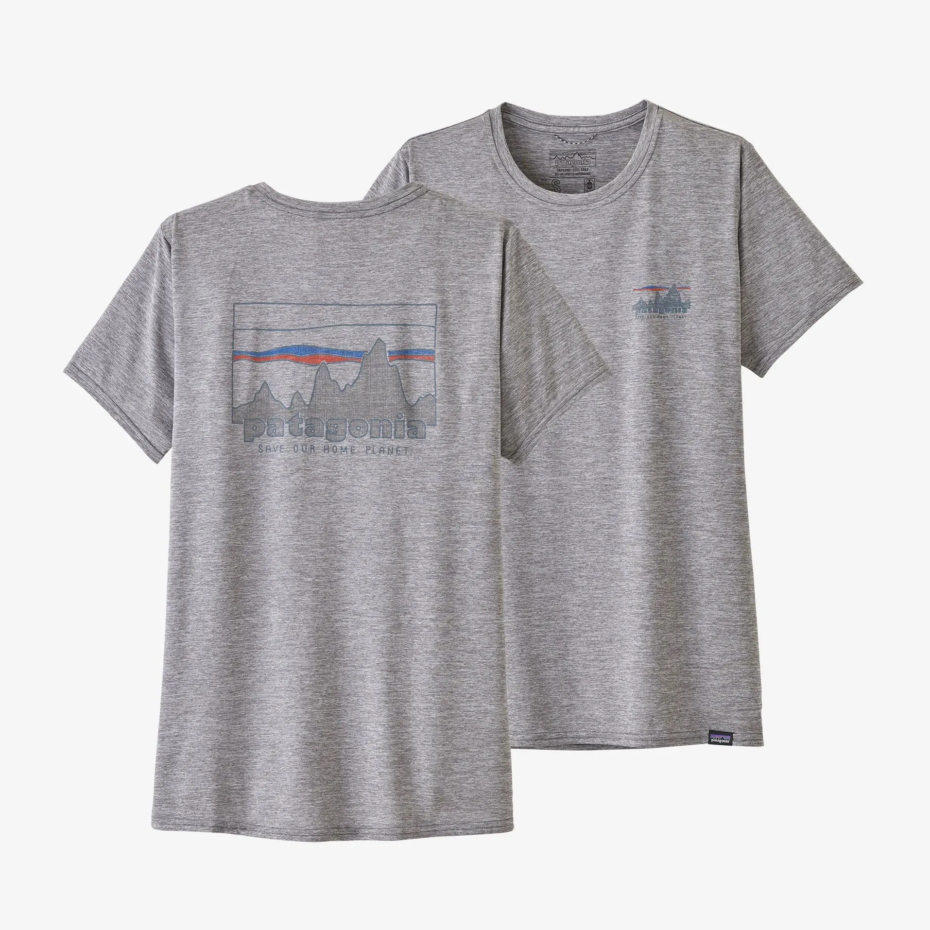 Patagonia Women's Capilene Cool Daily Graphic Shirt - Palm Protest & 73 Skyline Patagonia Tee Shirt