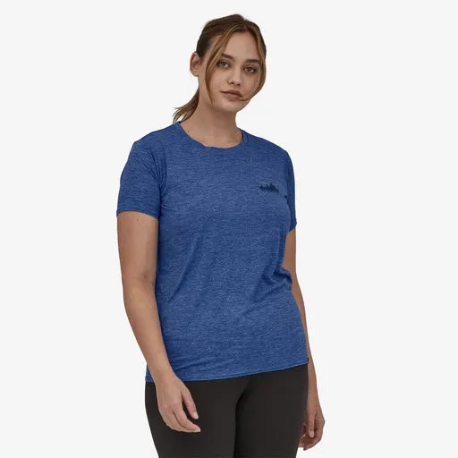 Patagonia Women's Capilene Cool Daily Graphic Shirt - Palm Protest & 73 Skyline Patagonia Tee Shirt