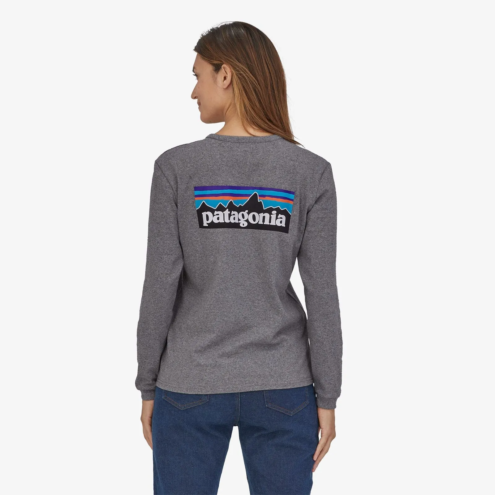 Patagonia Women's Long-Sleeved P-6 Logo Responsibili-Tee