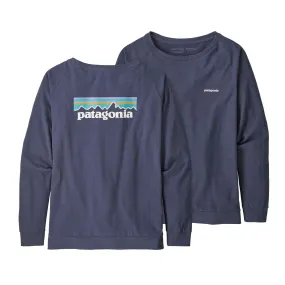 Patagonia Women's Long-Sleeved Pastel P-6 Logo Responsibili-Tee