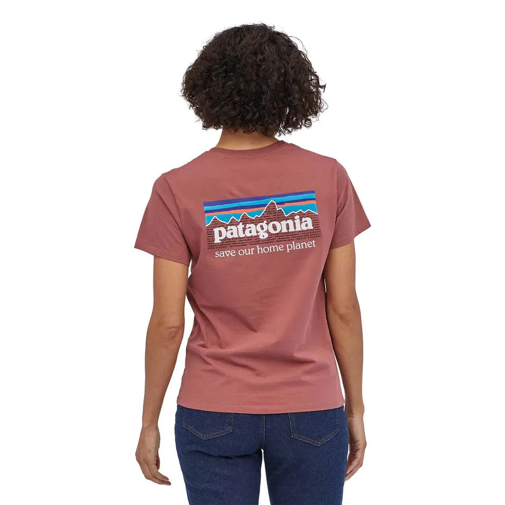 Patagonia Women's P-6 Mission Organic T-Shirt - Patagonia Logo Tee Shirt