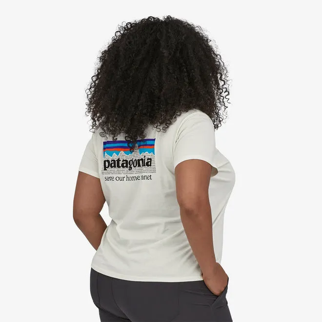 Patagonia Women's P-6 Mission Organic T-Shirt - Patagonia Logo Tee Shirt