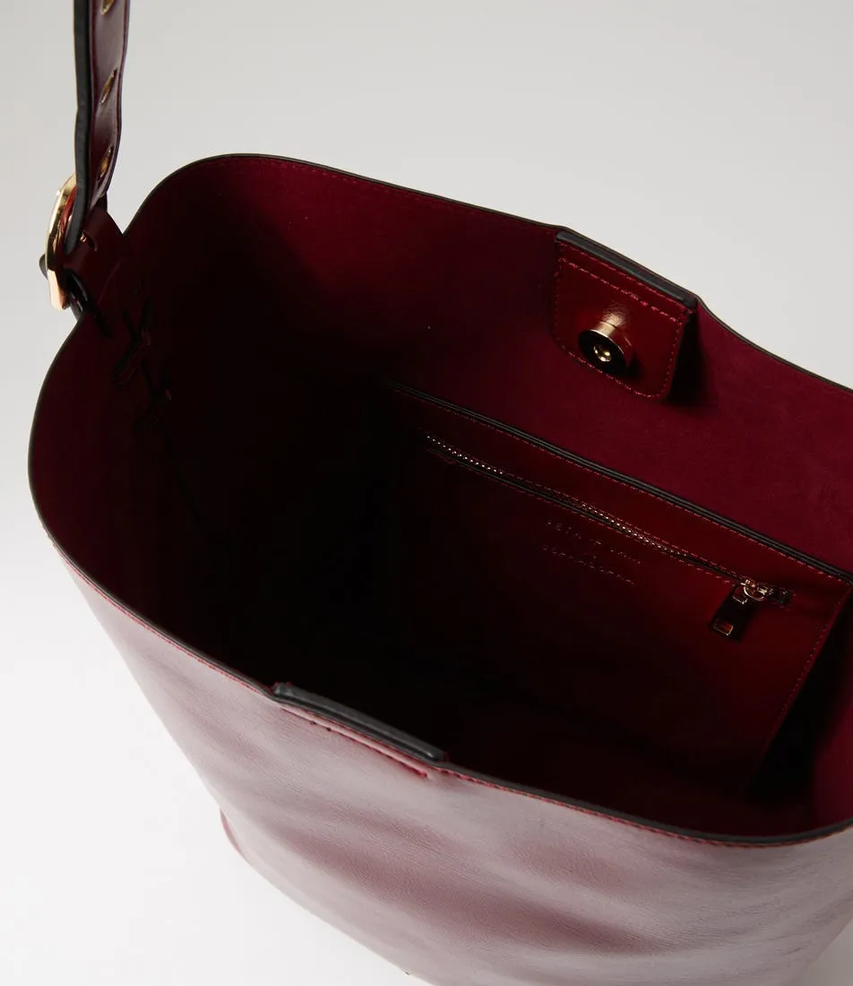 PETA & JAIN Asher Burgundy Tote Bag