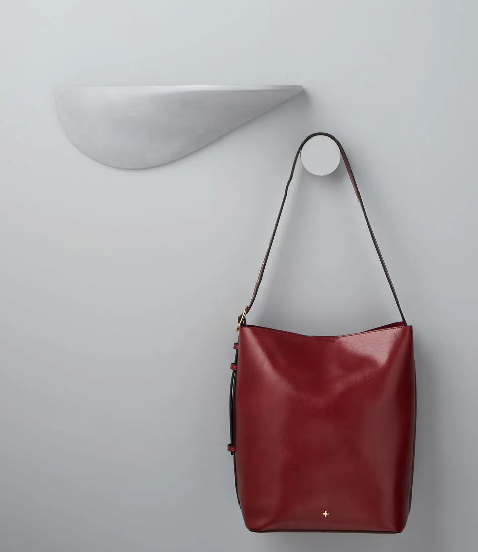 PETA & JAIN Asher Burgundy Tote Bag