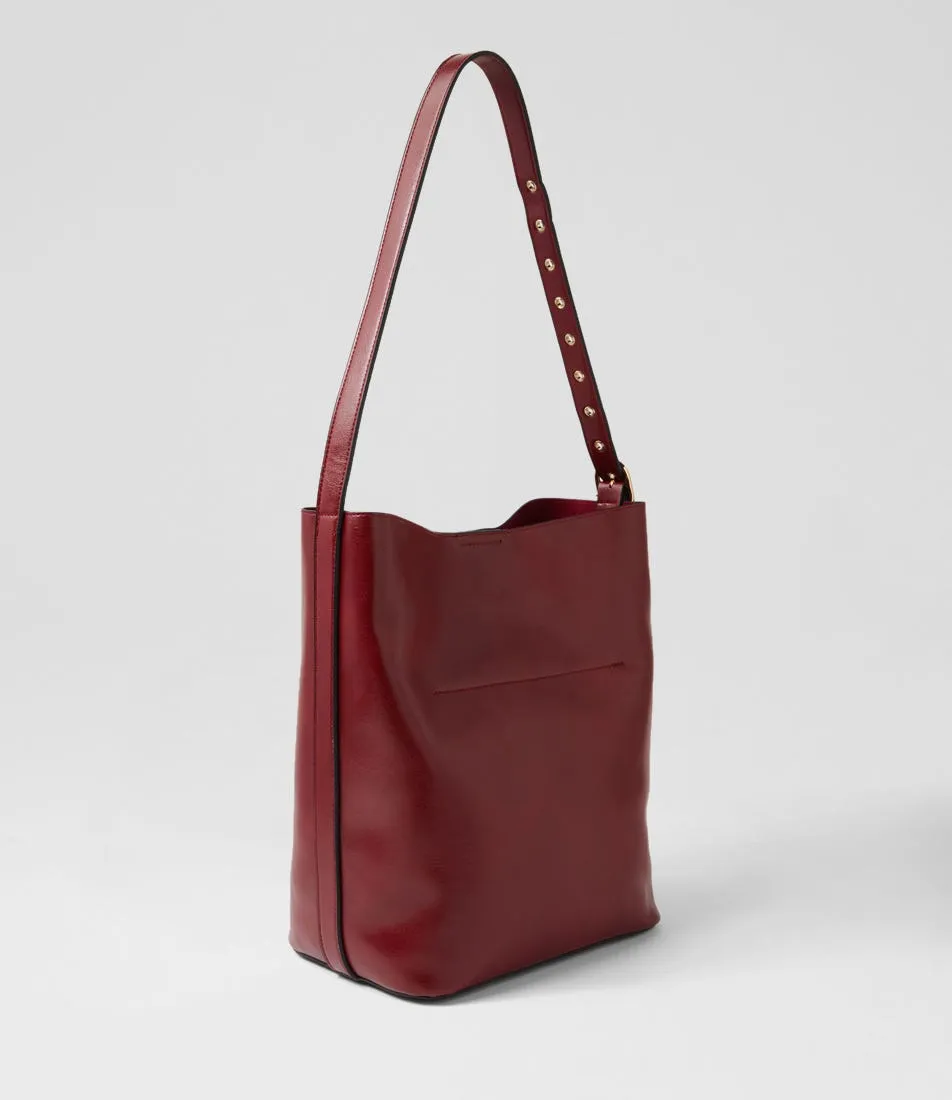 PETA & JAIN Asher Burgundy Tote Bag