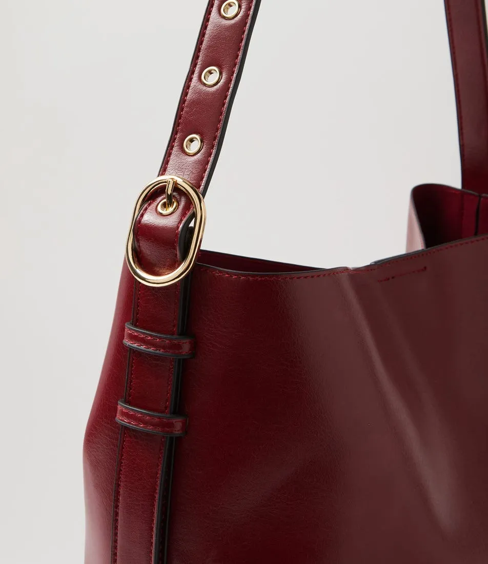 PETA & JAIN Asher Burgundy Tote Bag