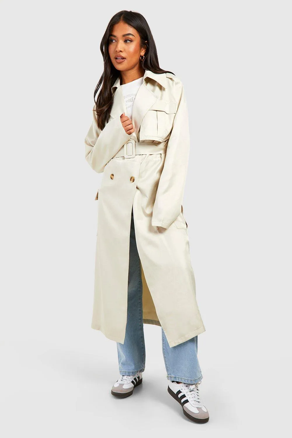 Petite Longline Trench Coat