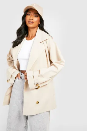 Petite Short Belted Trench Coat