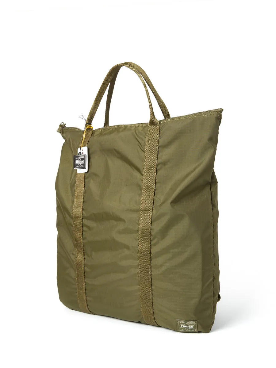 Porter-Yoshida & Co Flex 2-Way Tote Bag Olive