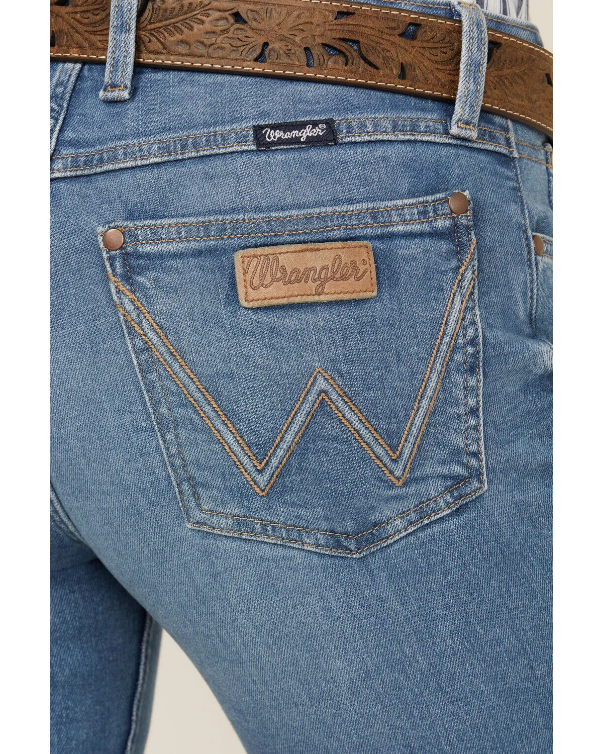 Product Name:  Wrangler Retro Women's Eva Medium Wash Mid Rise Mae Stretch Trouser Jeans