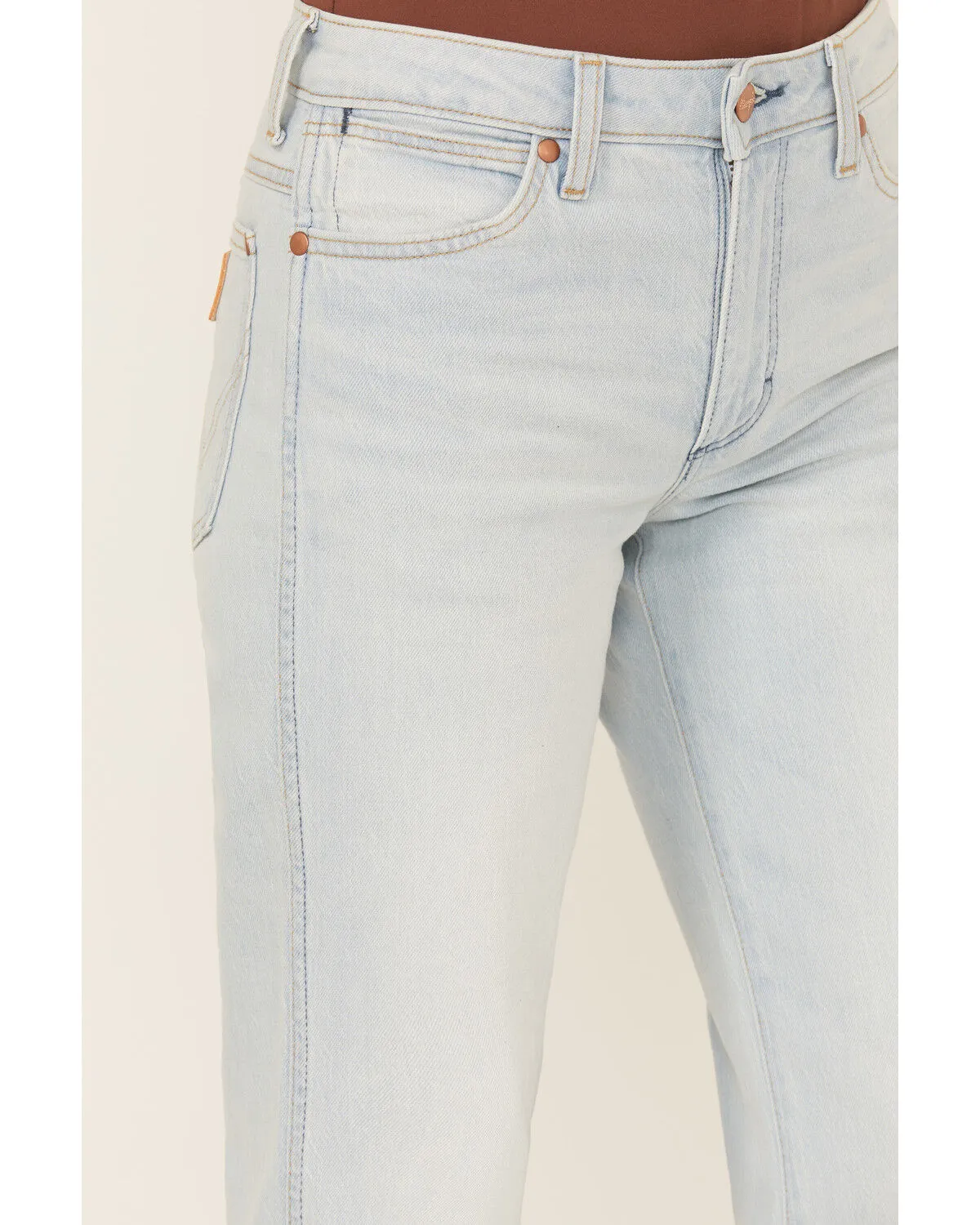 Product Name:  Wrangler Women's Light Wash Wanderer Mid Rise Flare Stretch Denim Jeans