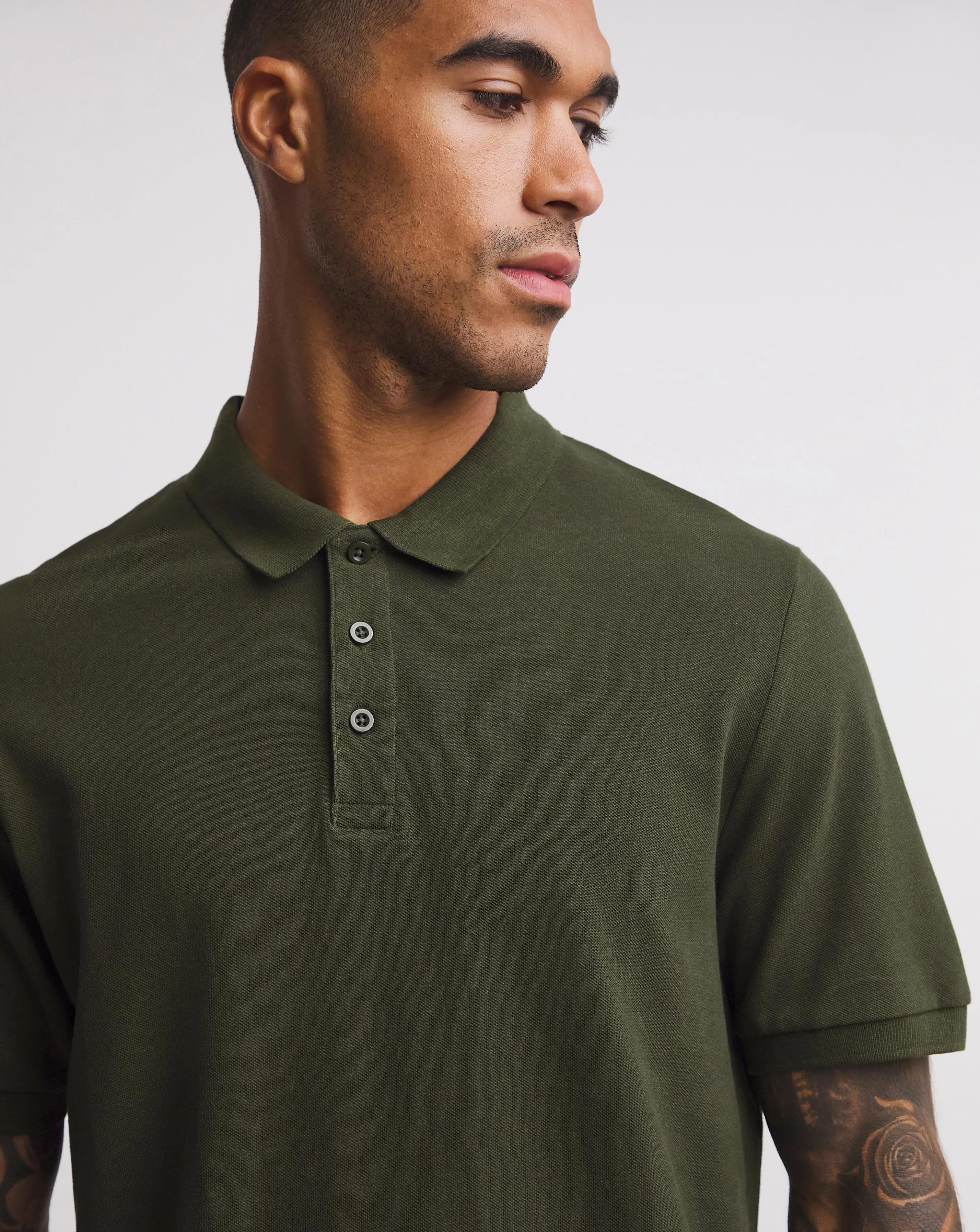 Pure Cotton Pique Polo Long