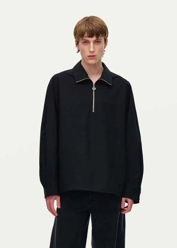 Quarter-Zip Polo - Black