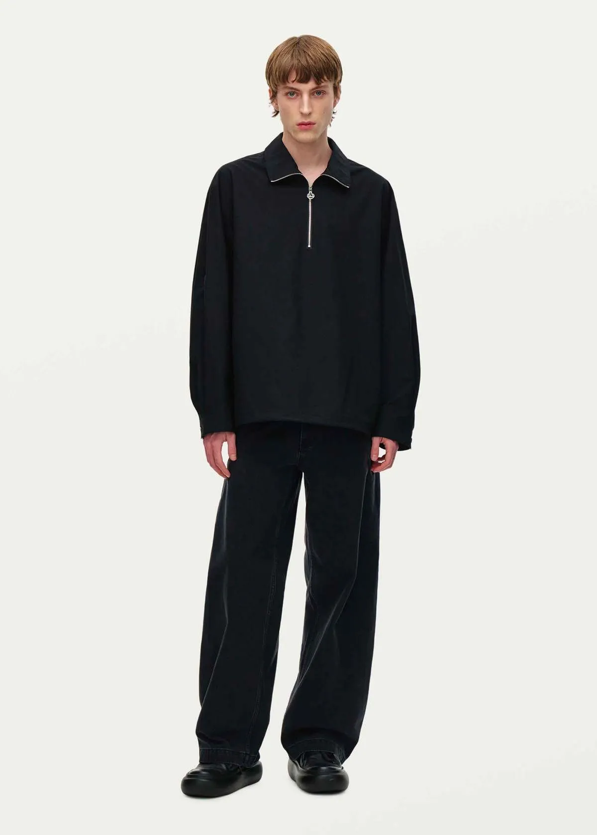 Quarter-Zip Polo - Black