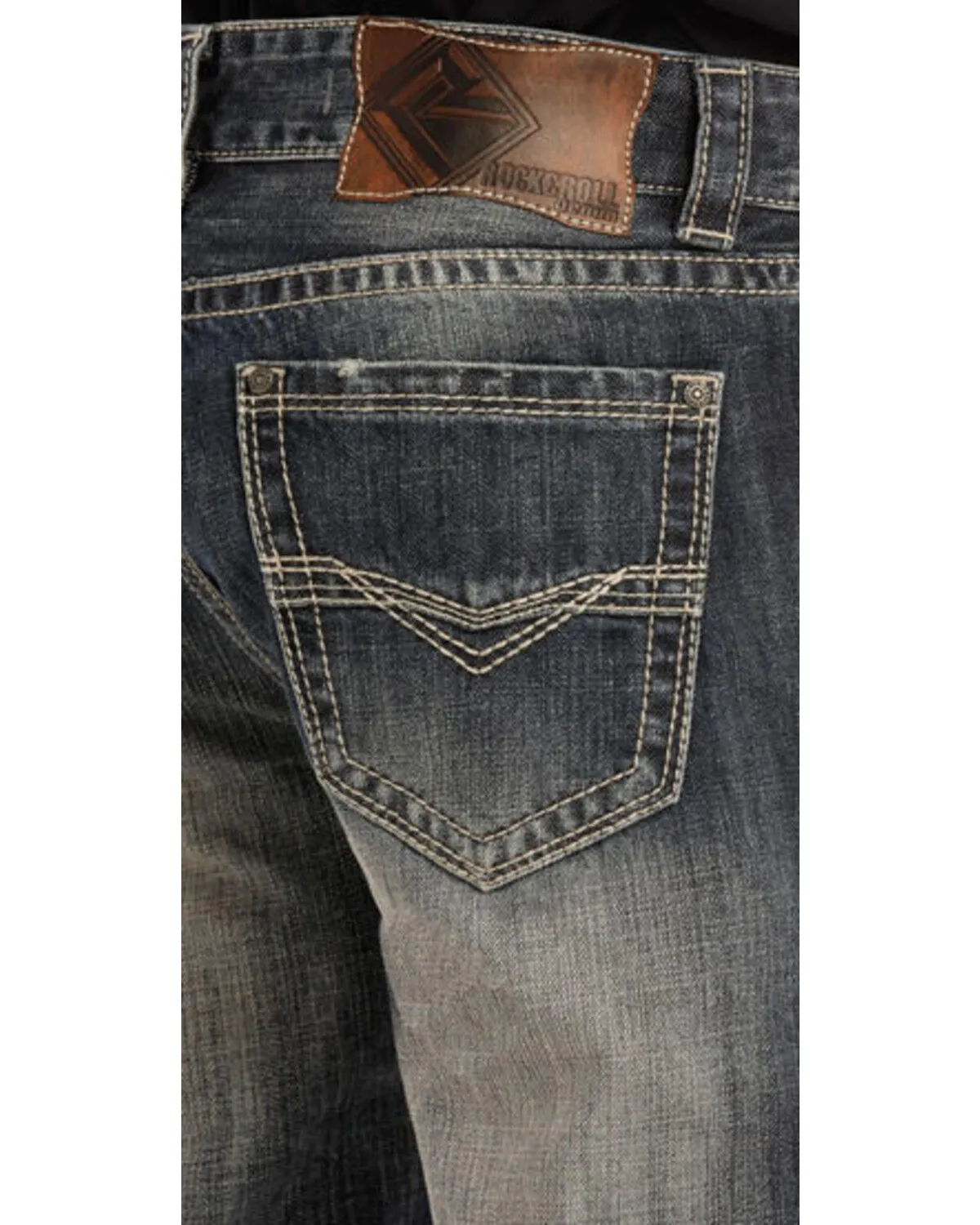 Rock & Roll Denim Men's Double Barrel Small "V" Straight Leg Jeans