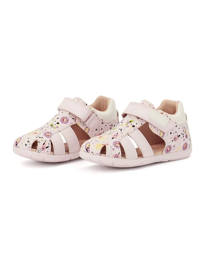 SANDALO PRIMI PASSI GEOX BAMBINA B ELTHAN G. D - VIT.SINT. LT PINK/WHITE B151QD 000BC C8175