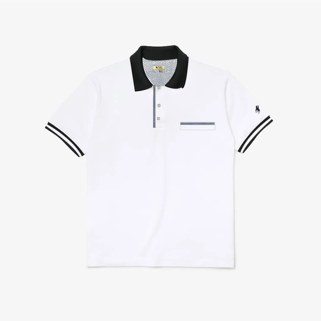 S&C White Men Polo