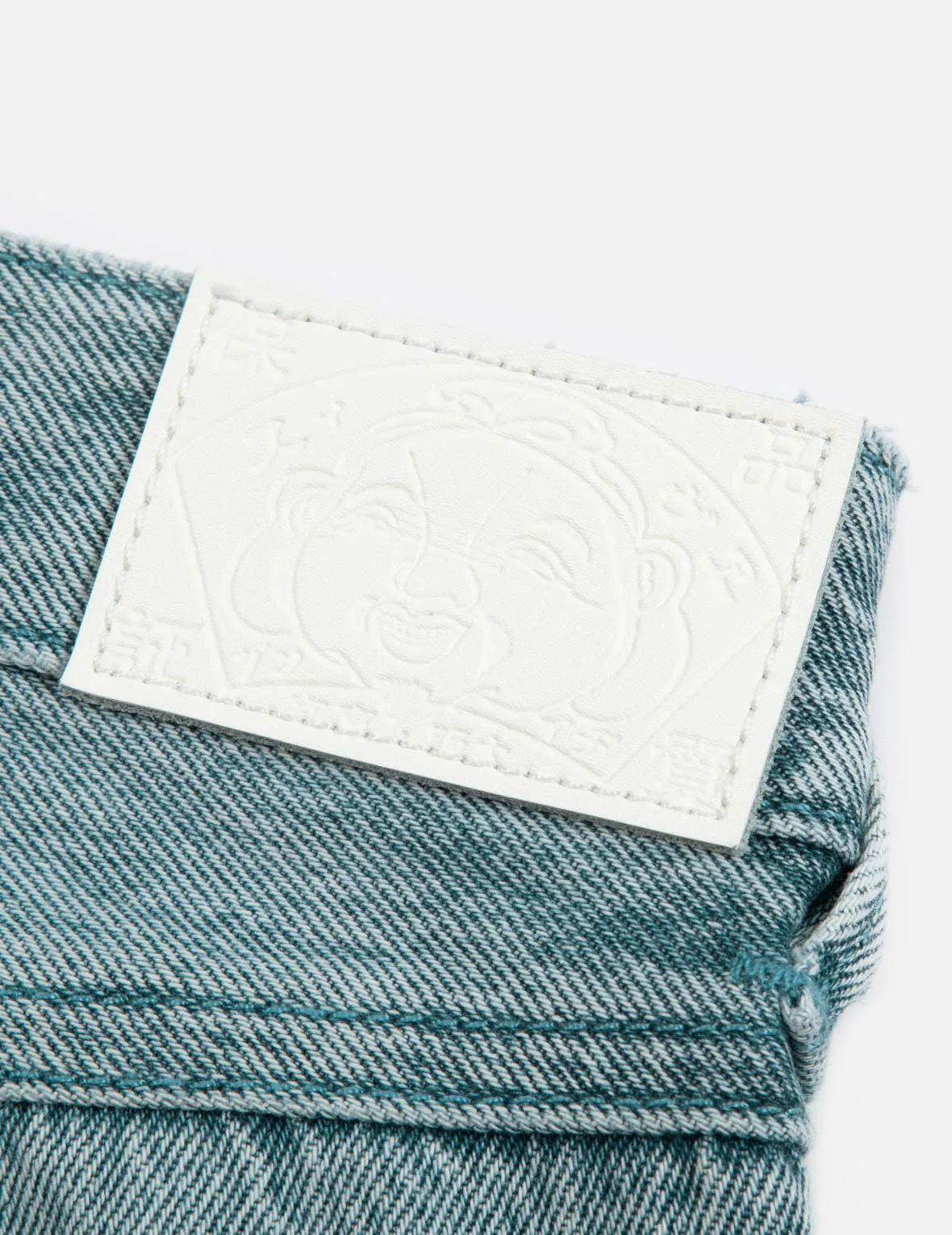 Seagull Print and Embroidery Taper-Fit Jeans