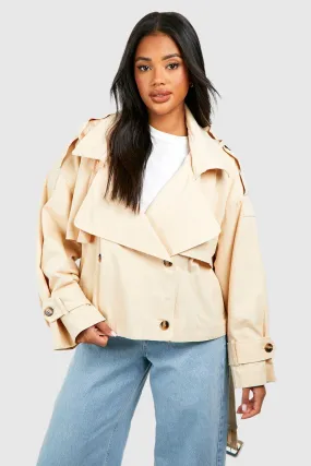 Short Hooded Trench Coat