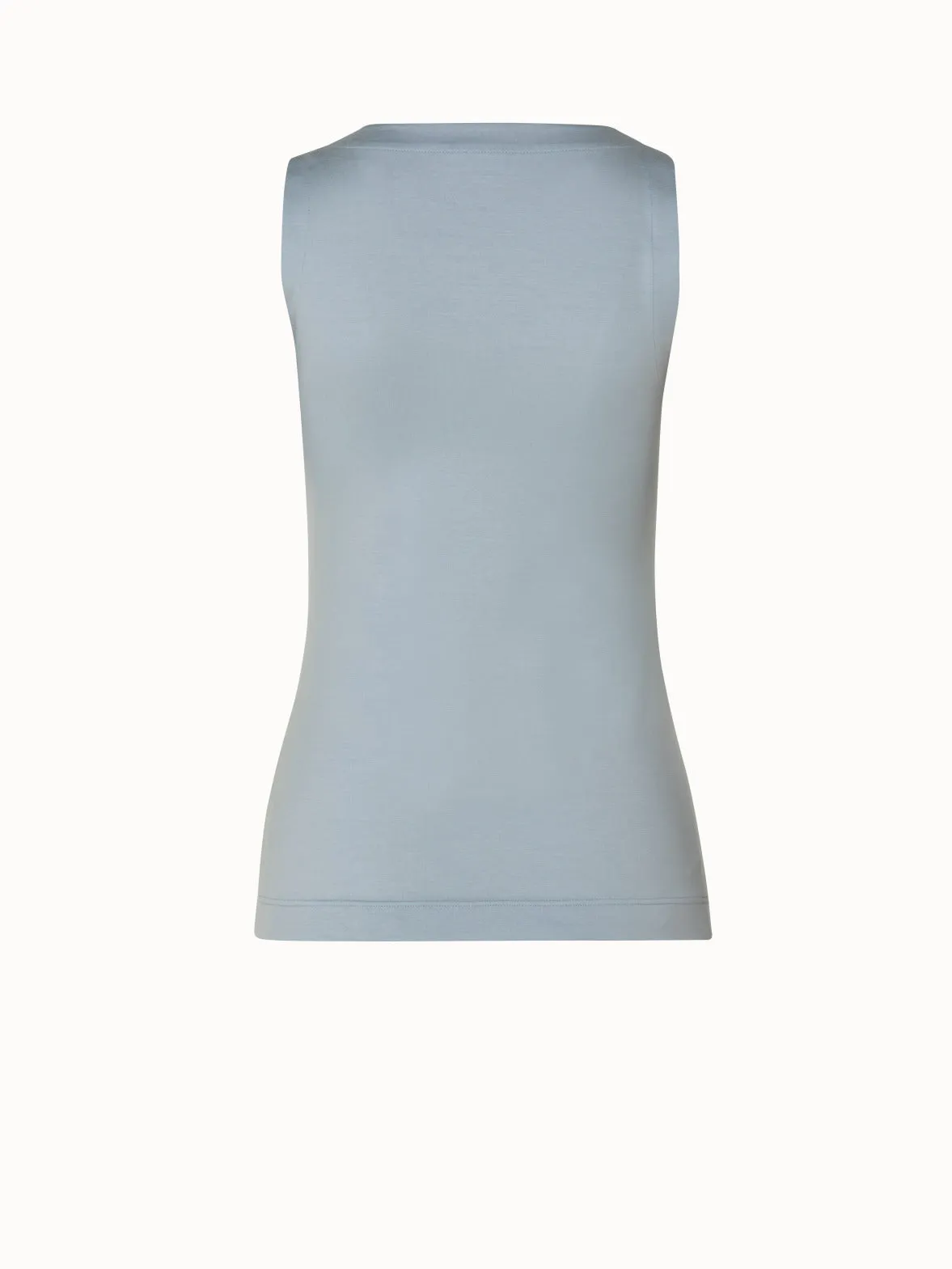 Sleeveless Cotton Jersey V-Neck Top