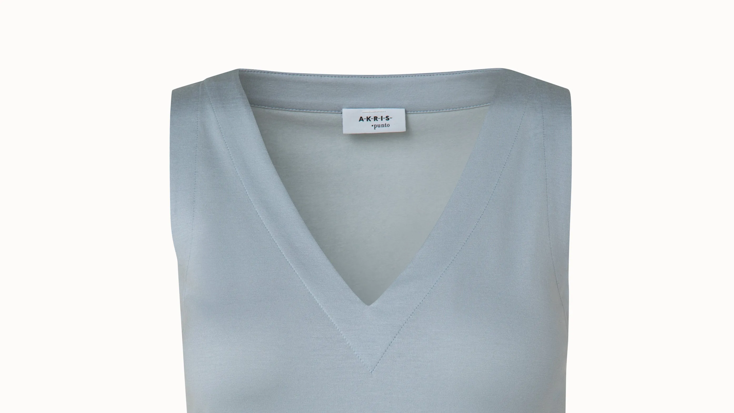 Sleeveless Cotton Jersey V-Neck Top