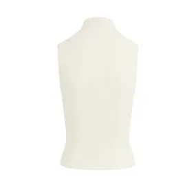 SLEEVELESS MOCK NECK TOP WINTER WHITE