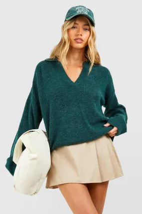 Soft Knit Collared Sweater