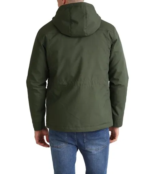 SOLID giacca invernale parka da uomo con cappuccio foderato Chara Khaki