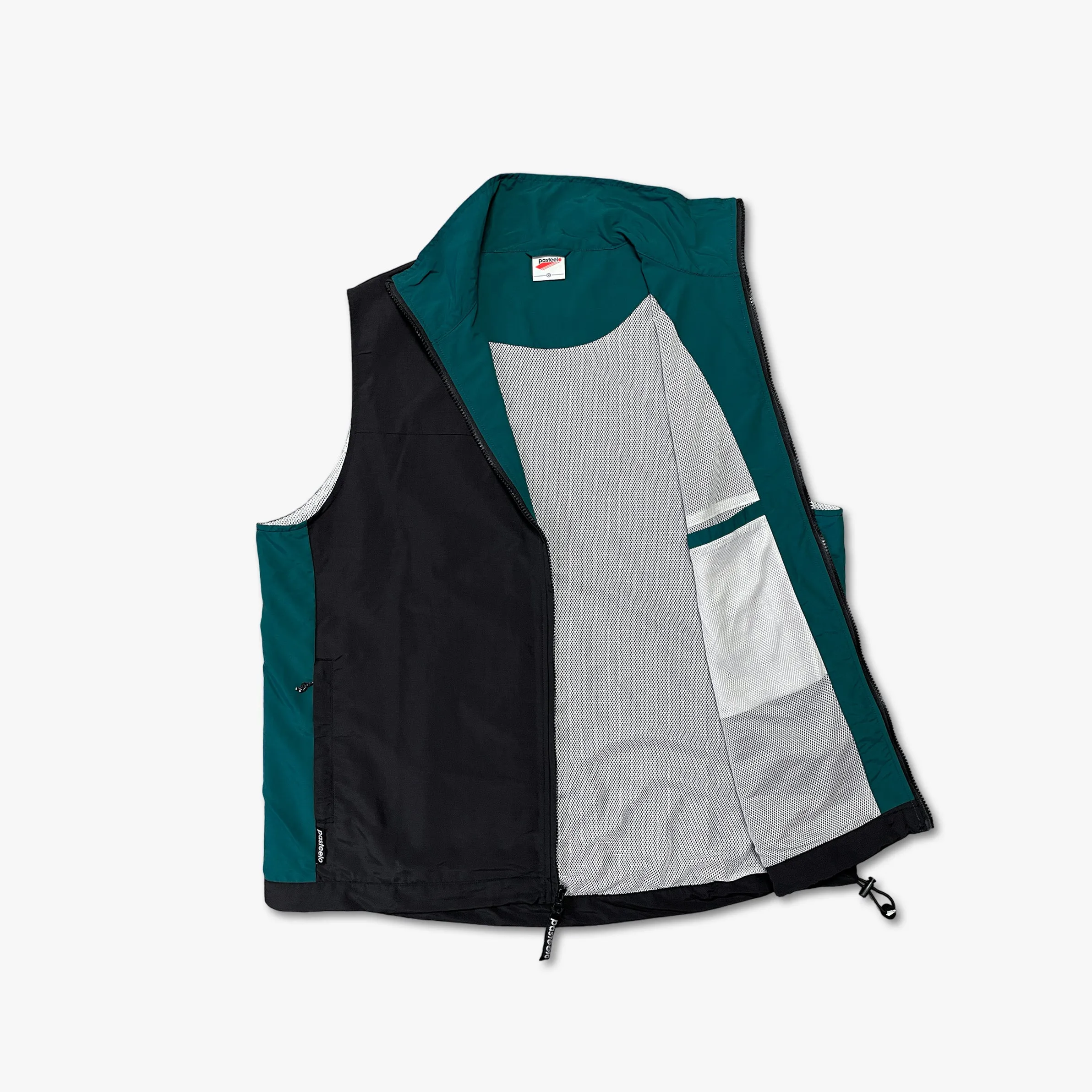 SPORTS WIND VEST - BLACK / DARK TEAL