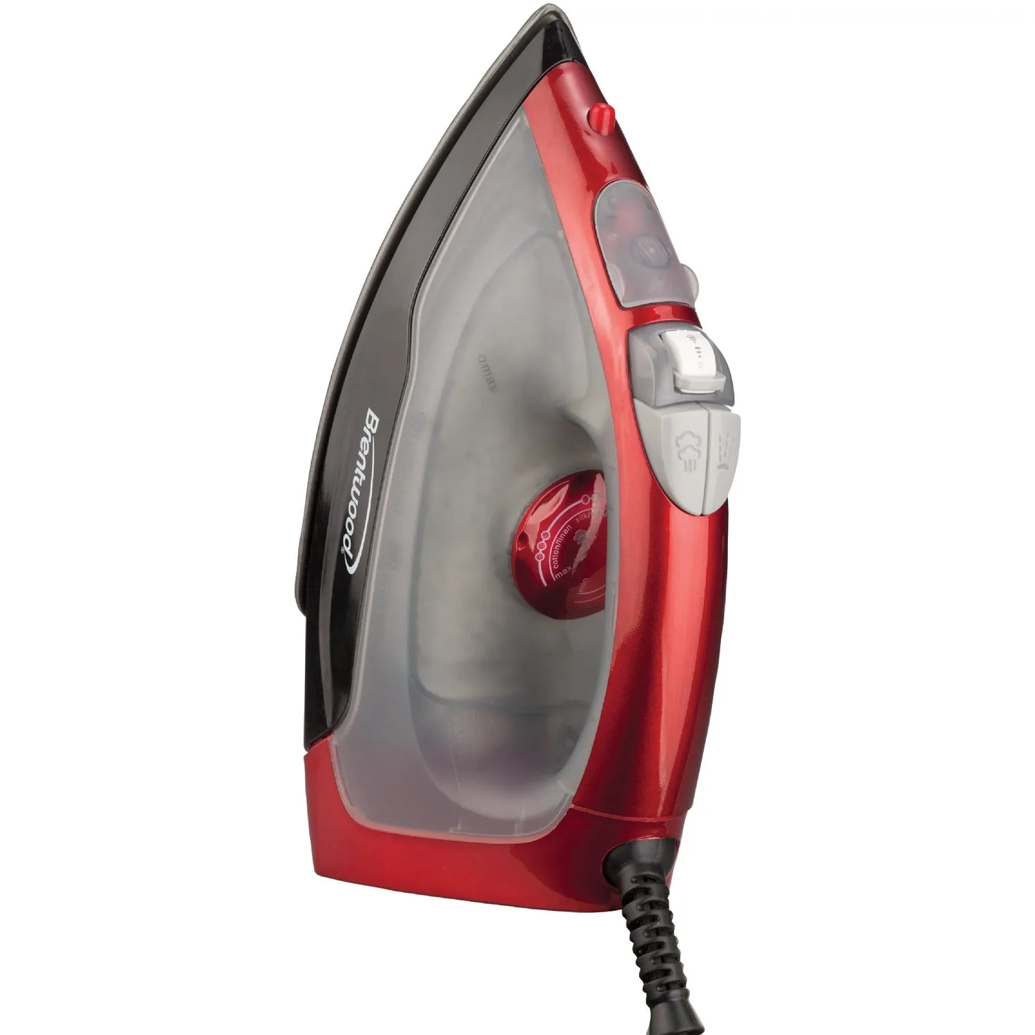 Steam Iron Red Non-Stick  (1000 Watts) By Brentwood