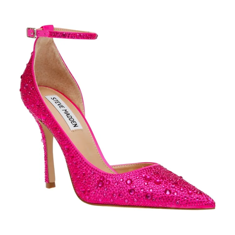 Steve Madden FRESCO S Luminos Scarpe Donna Décolleté con Cinturino Tacco 10 Pink