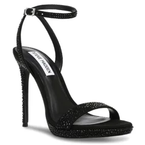 Steve Madden Wordly-R Black Crystal Sandals