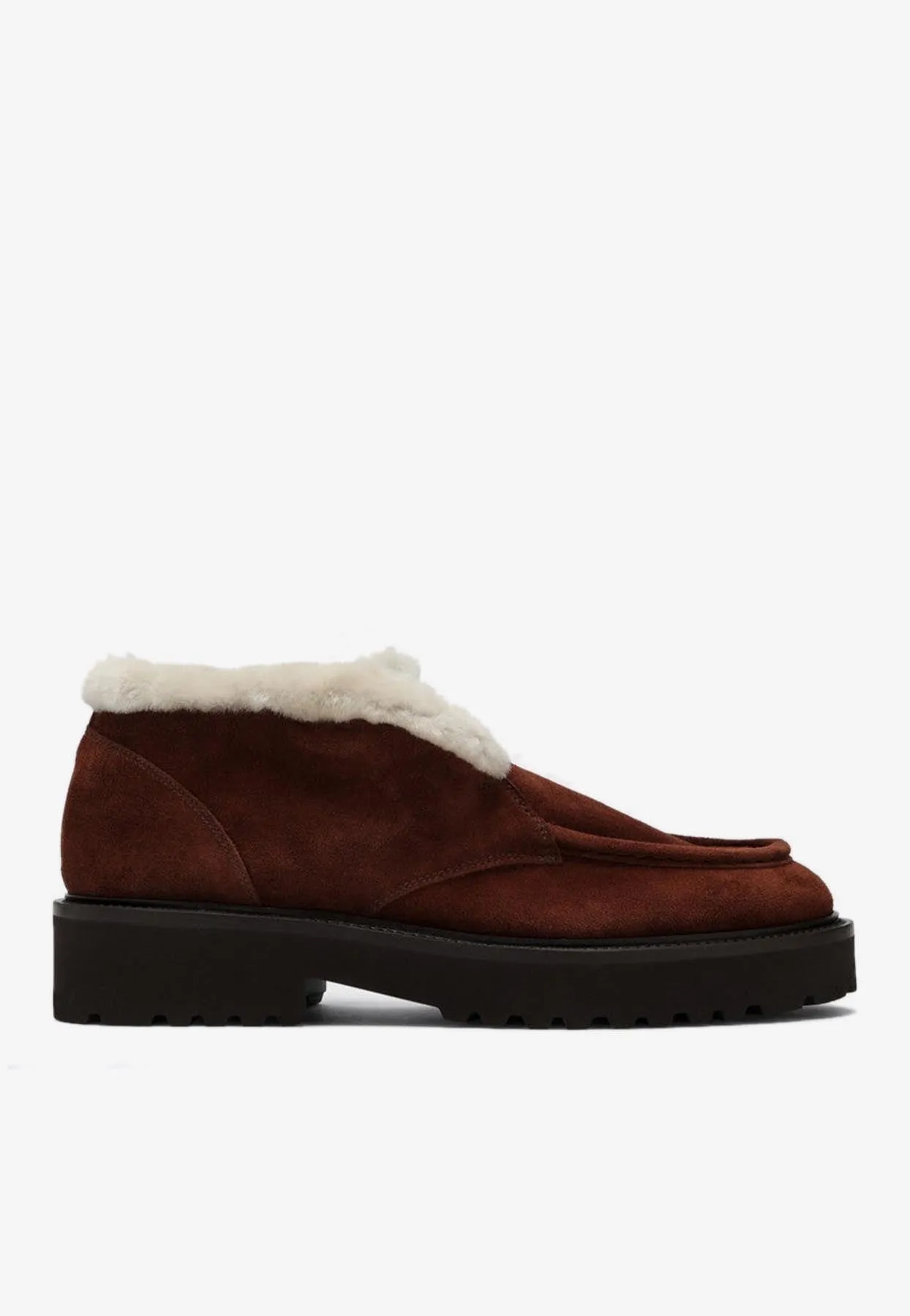 Suede Fur Loafers