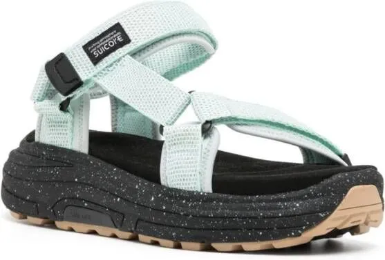 Suicoke Depa Run logo-patch sandals Green