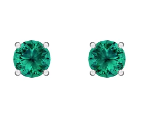 Swarovski ATTRACT STUD PIERCED EARRINGS, Green, Rhodium -5512384