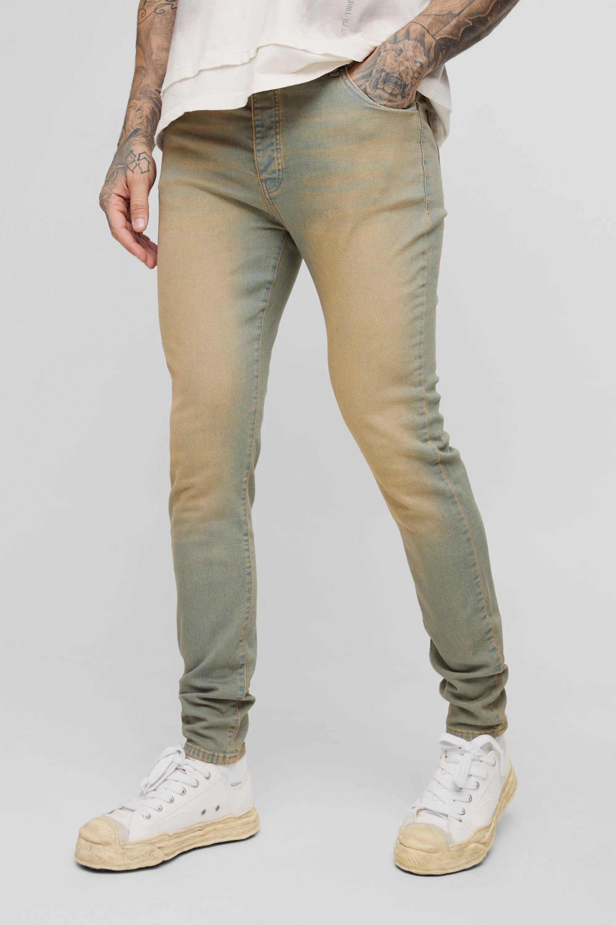 Tall Skinny Stretch Tinted Jeans in Antique Blue